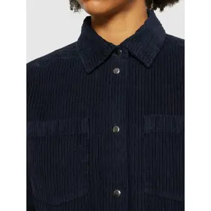 Women's long-sleeved overshirt KnowledgeCotton Apparel Irregular corduroy image-4