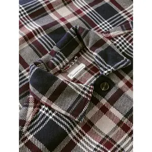 Women's plaid flannel overshirt KnowledgeCotton Apparel GOTS image-3