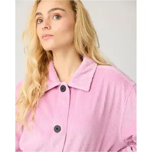 Camisa de sobreposição em veludo cotelê para mulher KnowledgeCotton Apparel image-4