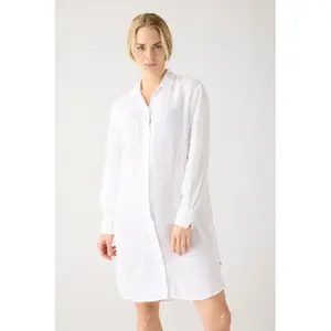 Linnen lange mouwen hemd jurk dames KnowledgeCotton Apparel image-1