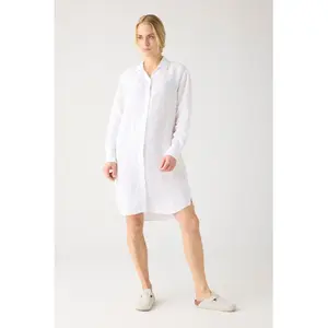 Linnen lange mouwen hemd jurk dames KnowledgeCotton Apparel image-2