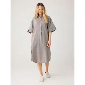 Structured Shirt Dress Women KnowledgeCotton Apparel image-1