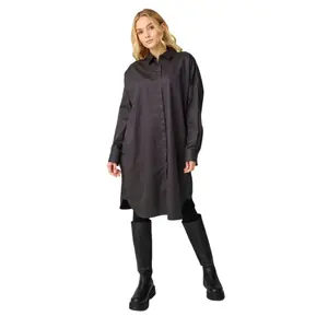 Women's satin shirt dress KnowledgeCotton Apparel image-1