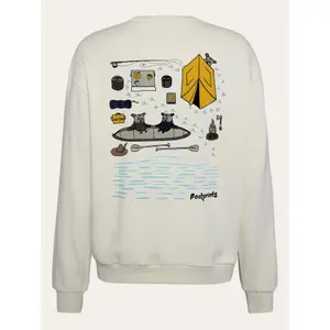 Loose fit printed sweatshirt KnowledgeCotton Apparel - GOTS/Vegan image-1
