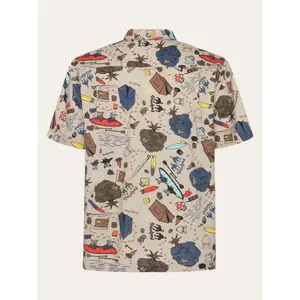 Chemise KnowledgeCotton Apparel Structured AOP GOTS/Vegan image-1