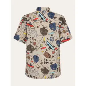 Chemise KnowledgeCotton Apparel Structured AOP GOTS/Vegan image-3