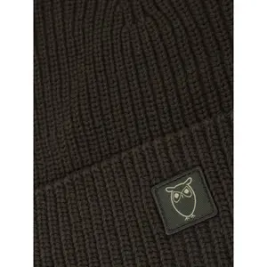 Ribbed Badge Beanie KnowledgeCotton Apparel image-1