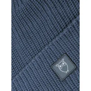 Ribbed Badge Beanie KnowledgeCotton Apparel image-1