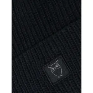 Ribbed Badge Beanie KnowledgeCotton Apparel image-1