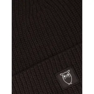 Ribbed Badge Beanie KnowledgeCotton Apparel image-1
