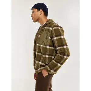Teddy Jacket with High Collar KnowledgeCotton Apparel GRS Vegan image-3