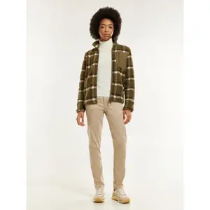 Teddy Jacket with High Collar KnowledgeCotton Apparel GRS Vegan image-1