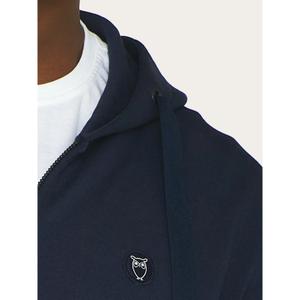 Felpa con cappuccio e cerniera con stemma a canguro KnowledgeCotton Apparel ASK image-4