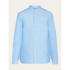 Regular-fit shirt with little owl KnowledgeCotton Apparel Harald oxford image-0