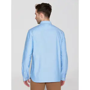 Regular-fit shirt with little owl KnowledgeCotton Apparel Harald oxford image-3