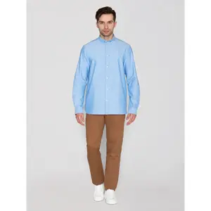 Regular-fit shirt with little owl KnowledgeCotton Apparel Harald oxford image-1