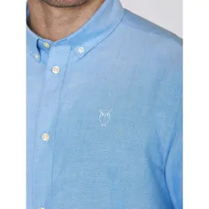 Regular-fit shirt with little owl KnowledgeCotton Apparel Harald oxford image-4