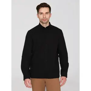 Regular-fit shirt with little owl KnowledgeCotton Apparel Harald oxford image-2