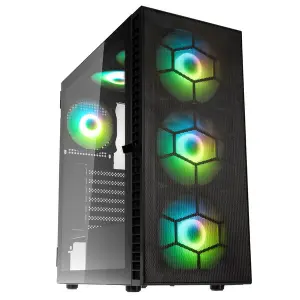 ARGB-PC-Gehäuse - MT/Ohne Netzteil/ATX Kolink Observatory HF Plus Mesh