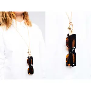 Glasses chain Komono Eat Dust Leather Natural image-2