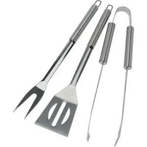 Set of 3 stainless steel tools Koopman International BBQ image-1