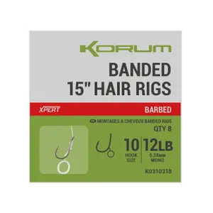 Γάντζος με αγκάθια Korum Banded Hair Barbed (x8) image-0