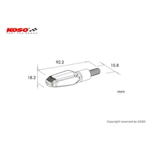 LED-Blinklichter Motorrad Koso GW-01 image-2