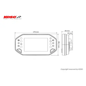 Multifunktionaler Motorrad-Tacho Koso RX-4 Unlimited image-6
