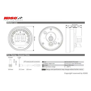 Motorcycle meter Koso BMW R Nine-T ABS (0A06) image-6