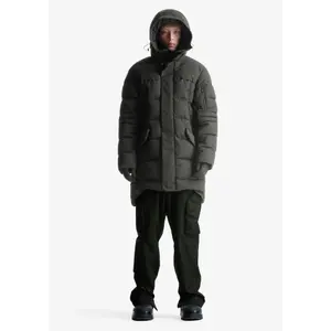 Kurtka puchowa do połowy długości z kapturem Krakatau Strofo image-1