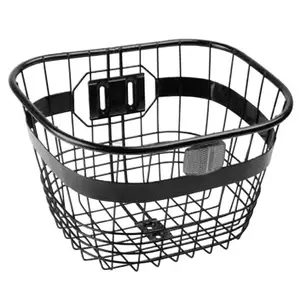 Cesta per passeggino in acciaio con rattan plastico Krayton image-0