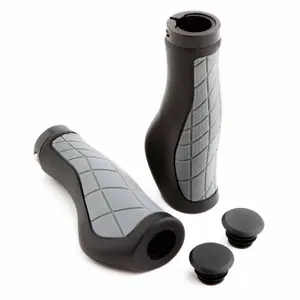 Poignées vélo ergonomiques en caoutchouc et aluminium Krayton image-0