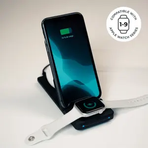 Chargeur Sem Fios 3-em-1 15 W Carga Rápida Simultânea Ksix