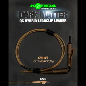 Υβριδικό Κλιπ Korda Dark Matter Leader 50 cm QC Gravel image-0