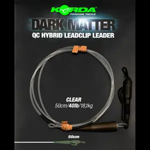 Υβριδικό Κλιπ Korda Dark Matter Leader 50 cm QC Clear image-0