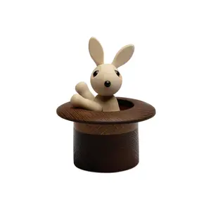 Decorative figurine Spring Copenhagen Le chapeau magique avec lapin blanc image-1