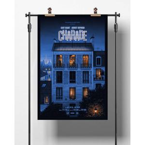 kb907plaksgcharader-affisch-kubbick-charade-r-bla-svart-61x91-5-cm