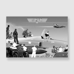 kb909plaksgtopgunv-affisch-kubbick-top-gun-v-svart-vit-61x91-5-cm