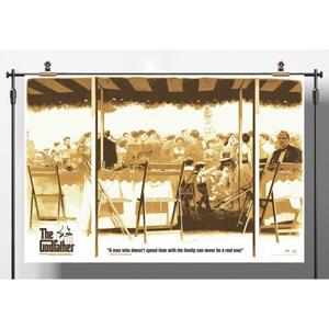 kb913plaksgparrain-affisch-kubbick-le-parrain-limitee-serigraphie-brun-vit-61x91-5-cm