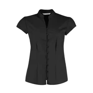 Bluse mit Mandarin-Kragen Damen Kustom Kit