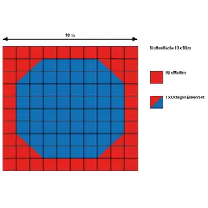 Kwon Interlocking Reversible Octagon Corner Mat Kwon Clubline