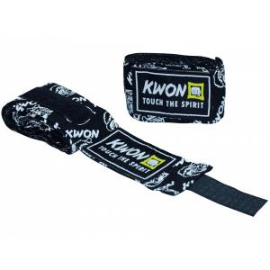 4054820-bandes-de-boxe-inelastique-enfant-kwon-tiger-noir-2-m-x-5-cm