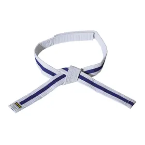 White/blue/white velcro belt budō child Kwon image-0