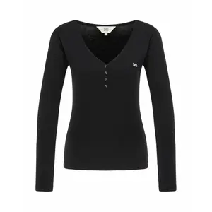 Frauen-T-Shirt Lee Ribbed Ls Henley image-0