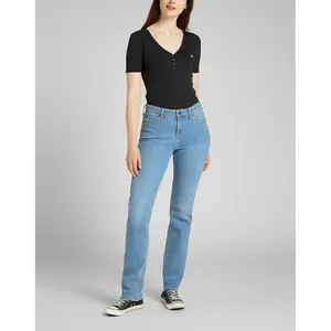 Women's T-shirt Lee SS RIB HENLEY image-0