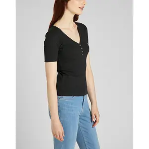 Women's T-shirt Lee SS RIB HENLEY image-2
