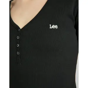 Women's T-shirt Lee SS RIB HENLEY image-3