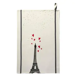 Strofinaccio La Cerise sur le Gâteau Eiffel Cœurs image-0