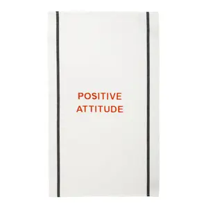 Paño de cocina La Cerise sur le Gâteau Positive Attitude Tangerine image-0