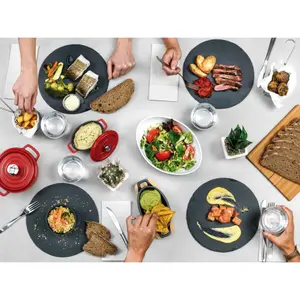 Plateau carré en ardoise naturelle Lacor image-1